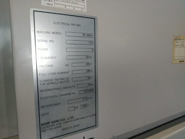 Máy phay MORI SEIKI M-300A1 1161 1998